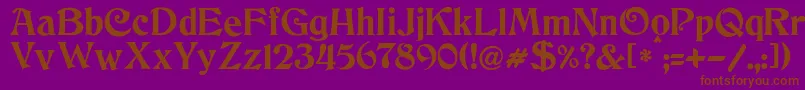 JmhCthulhumbusUg Font – Brown Fonts on Purple Background