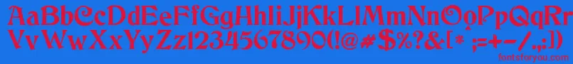 JmhCthulhumbusUg Font – Red Fonts on Blue Background