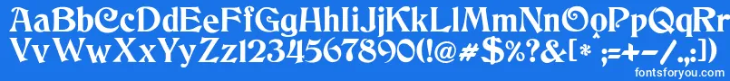 JmhCthulhumbusUg Font – White Fonts on Blue Background