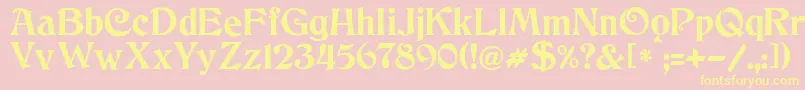 JmhCthulhumbusUg Font – Yellow Fonts on Pink Background