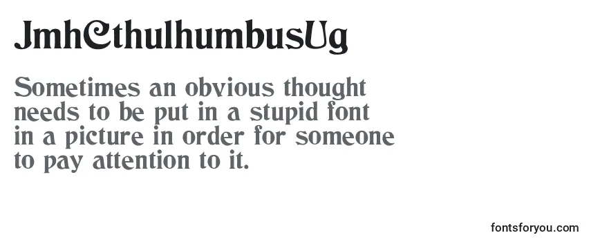Review of the JmhCthulhumbusUg Font