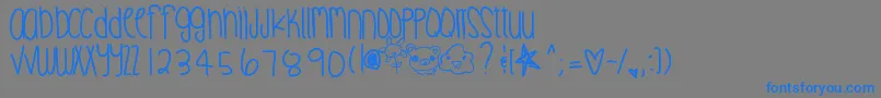Digitallove Font – Blue Fonts on Gray Background