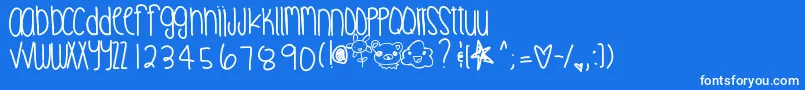 Digitallove Font – White Fonts on Blue Background