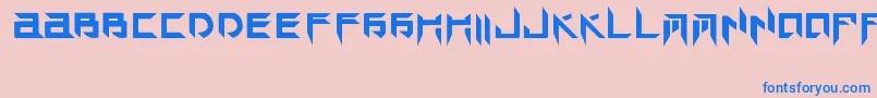 TekHedAngry Font – Blue Fonts on Pink Background