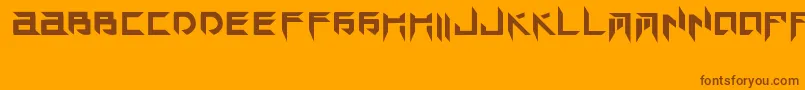 TekHedAngry Font – Brown Fonts on Orange Background