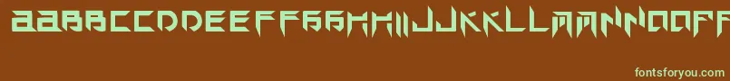 TekHedAngry Font – Green Fonts on Brown Background