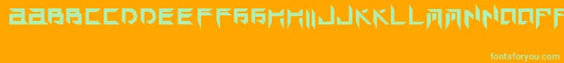 TekHedAngry Font – Green Fonts on Orange Background