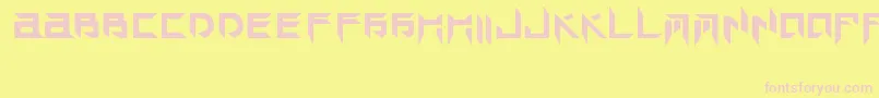 TekHedAngry Font – Pink Fonts on Yellow Background