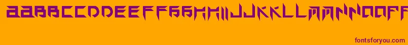 TekHedAngry Font – Purple Fonts on Orange Background