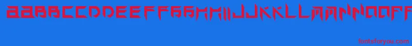 TekHedAngry Font – Red Fonts on Blue Background