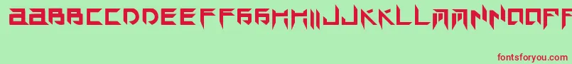 TekHedAngry Font – Red Fonts on Green Background