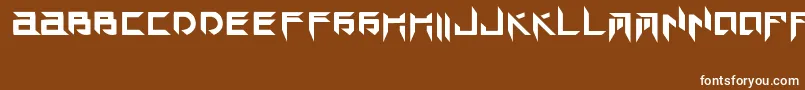 TekHedAngry Font – White Fonts on Brown Background