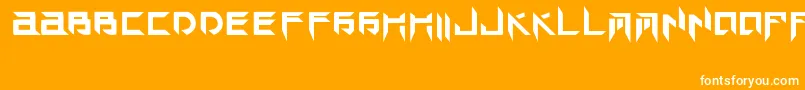 TekHedAngry Font – White Fonts on Orange Background