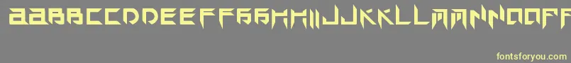 TekHedAngry Font – Yellow Fonts on Gray Background