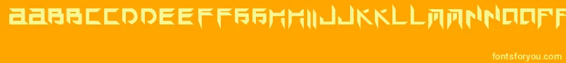 TekHedAngry Font – Yellow Fonts on Orange Background