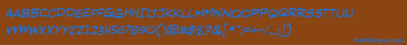RedstatebluestatebbItal Font – Blue Fonts on Brown Background