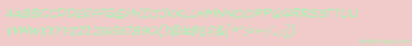 RedstatebluestatebbItal Font – Green Fonts on Pink Background