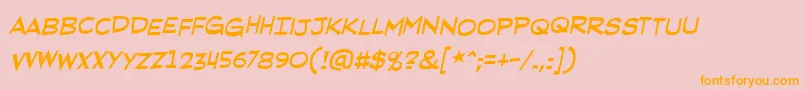 RedstatebluestatebbItal Font – Orange Fonts on Pink Background