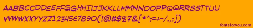 RedstatebluestatebbItal Font – Purple Fonts on Orange Background