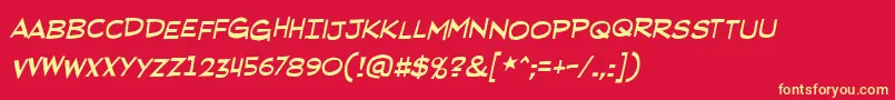 RedstatebluestatebbItal Font – Yellow Fonts on Red Background