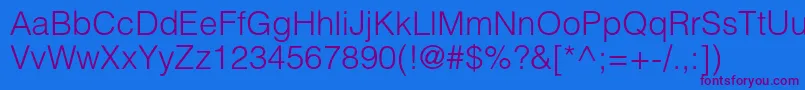 Helioslight Font – Purple Fonts on Blue Background
