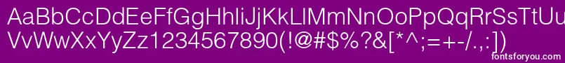Helioslight Font – White Fonts on Purple Background