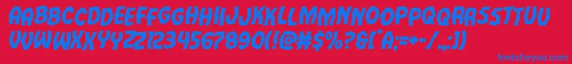 Vampirebridestagital Font – Blue Fonts on Red Background