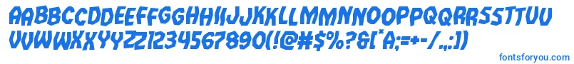 フォントVampirebridestagital – 白い背景に青い文字