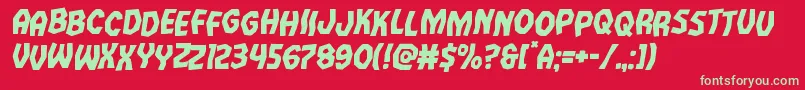 Vampirebridestagital Font – Green Fonts on Red Background