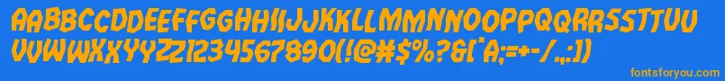 Vampirebridestagital Font – Orange Fonts on Blue Background