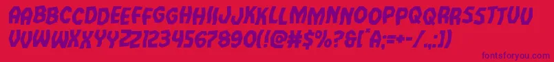 Vampirebridestagital Font – Purple Fonts on Red Background