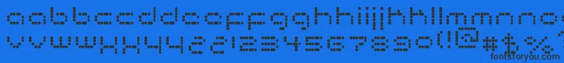 Matrixtron Font – Black Fonts on Blue Background