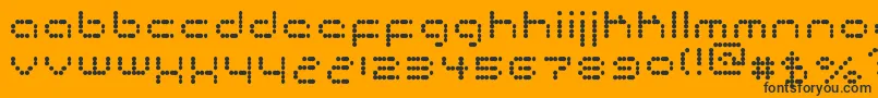 Matrixtron Font – Black Fonts on Orange Background