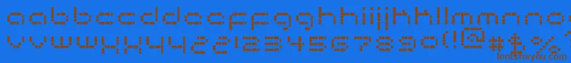 Matrixtron Font – Brown Fonts on Blue Background