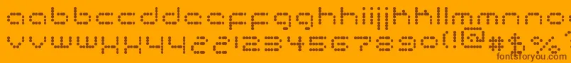 Matrixtron Font – Brown Fonts on Orange Background