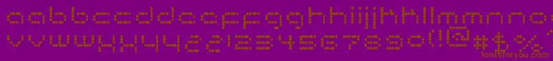 Matrixtron Font – Brown Fonts on Purple Background