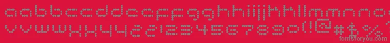 Matrixtron Font – Gray Fonts on Red Background