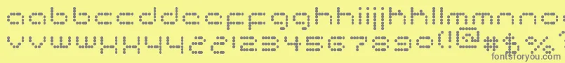 Matrixtron Font – Gray Fonts on Yellow Background