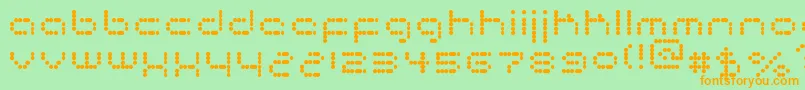 Matrixtron Font – Orange Fonts on Green Background