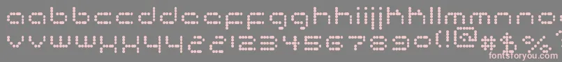 Matrixtron Font – Pink Fonts on Gray Background