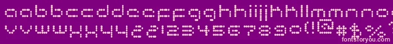 Matrixtron Font – Pink Fonts on Purple Background