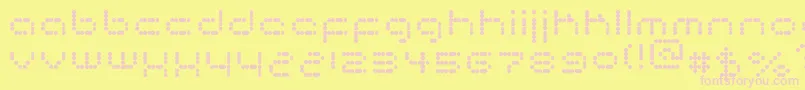 Matrixtron Font – Pink Fonts on Yellow Background