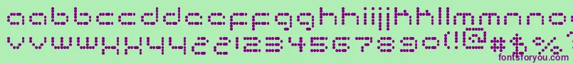 Matrixtron Font – Purple Fonts on Green Background