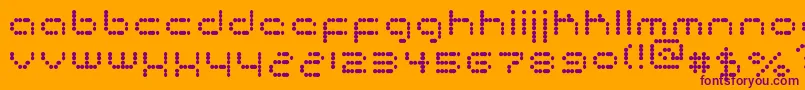 Matrixtron Font – Purple Fonts on Orange Background