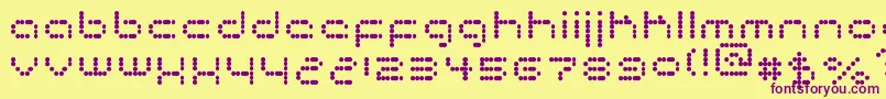 More about Matrixtron Font Matrixtron Font – Purple Fonts on Yellow Background