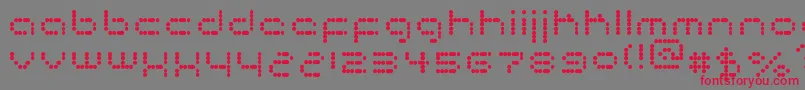 Matrixtron Font – Red Fonts on Gray Background