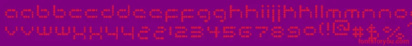 Matrixtron Font – Red Fonts on Purple Background