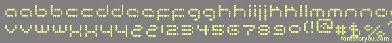 Matrixtron Font – Yellow Fonts on Gray Background