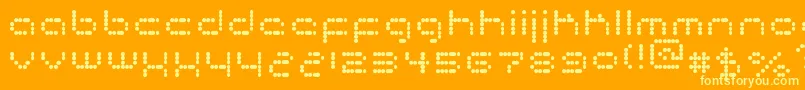 Matrixtron Font – Yellow Fonts on Orange Background
