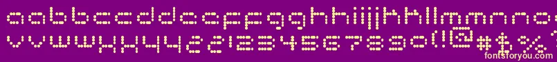 Matrixtron Font – Yellow Fonts on Purple Background